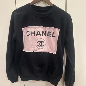 Chanel Black and Pink Sweatshirt
